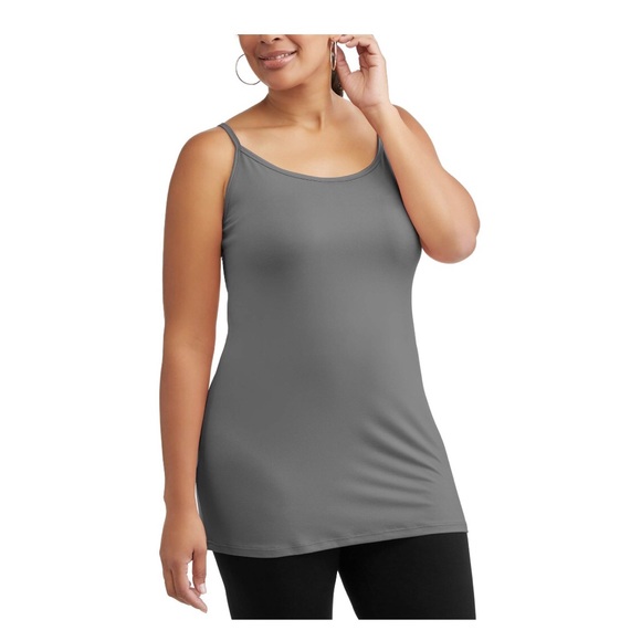 TERRA & SKY Womens Gray Cami Top Size 5X 32W-34W Gray Adjustable Straps NWD - Picture 1 of 4